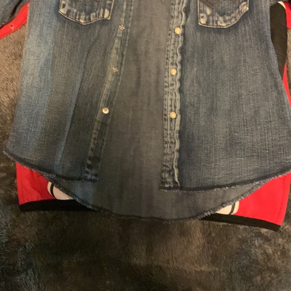 Kids medium wrangler denim shirt with snap buttons (551/1) - Picture 11 of 11